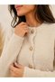 Women's Polo Collar Soft Textured Knitwear Cardigan with Gold Buttons Soft Textured Long Sleeve Stylish Casual Cardigan - 6
