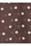 Brown Crew Neck Polka Dot Blouse - 7