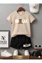 Summer Children's T-Shirt Shorts Unisex (Relaxs Bear Printed)