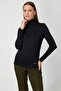On Tri̇ko Turtleneck Basic Blouse 61433-26K - 2