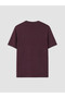 Vizyon New Season Plum V-Neck Combed Cotton Men's T-Shirt - 5