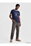 Navy Blue Crew Neck Nyc Printed Men's T-Shirt - 2