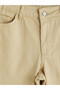 Beige Wideleg Women's Jean Trousers - 7
