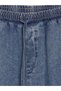 Vizyon New Season Indigo Elastic Waist Straight Fit Women's Jean Trousers - 7