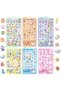 6 Sheets Fantastic 3D Floating Stickers - Kids Cartoon World Adventure, Mini Penguin, Whale, Rabbit, Elephant, and Fruit Themed DIY Stickers for Kids, Party Supplies, Reward for Boys Girls