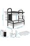 Dish Drying Rack, 2 Tier Dish Rack for Kitchen Counter, Rustproof Kitchen Dish Drying Rack, Dish Dra - 6