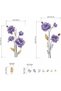 Purple Flower Wall Stickers for Girls: Peel and Stick Removable Wildflower Floral Wall Stickers for Living Room Bedroom Girl Room Home Vinyl Decor - 4