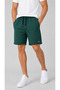 Men's Green Ottoman Fabric Shorts Oversize Comfortable Fit Textured Fabric Casual Sports Shorts - 2