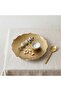 New In Hammered Ceramic Gold Plate 30X30X4.3