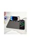 3-in-1 Wireless Charging Mouse Pad with Mobile Stand – Fast Qi Charging Station, Non-Slip Desk Mat, Phone Holder, Office Desk Accessory for iPhone, Samsung & Qi-Enabled Devices (Black)