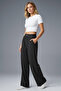 Alo Modal Fabric Pleated Palazzo Sports Black Al@ Pants - 5