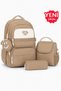 Luxury 4-Piece Set, Boys' Primary School Middle School and High School Backpack + Lunch Box + Pen Holder + Wallet - 2