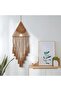 Woven Wall Hanging, Macrame Triangle Tassel Wall Decor 29x45x72 cm, Boho Style Hanging for Ho - 3