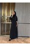 Plus Size Silk Kupra Gold Buttoned Dress - 5