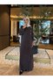 Plus Size Silk Kupra Gold Buttoned Dress - 3