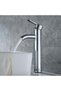 Stainless steel chrome-plated kitchen faucet, single-hole mixer faucet, bathroom sink faucet, countertop basin faucet, interior decoration. - 2