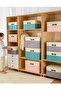 30-liter light gray fabric folding storage box (40x30x25 cm) for home wardrobe - 3