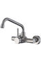 Faucets, kitchen sink faucets, double-hole wall-mounted mixer faucets, rotary spouts, single-handle bathroom faucets - 2