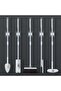 Four-piece self-adhesive wall-mounted broom holder, mop holder, and wall-mounted broom hook set; no drilling required; includes broom clip; gray. - 4