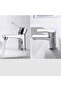 Single-handle bathroom sink faucet - elegant design, chrome-plated mixer tap, low-noise ceramic drawer faucet, hot and cold water, silver. - 3