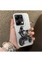 Redmi Note 14S Compatible Motorcycle Rider Drawing with Helmet Printed Men's Style Phone Protective Case
