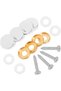 24 sets of decorative screws with copper mirror-finish screw caps and self-tapping caps, suitable for furniture and advertising signs, mirrors...