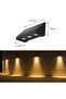 2-pack outdoor solar wall lights, 3-LED lens fence lights, solar outdoor waterproof warm light suitable for porches, terraces, balconies - 5
