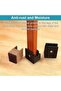 Adjustable furniture risers, set of 4, sturdy aluminum construction with felt protection - 4