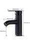 Basin faucet, bathroom faucet, hot and cold water mixing faucet, matte black - 17 cm - 4