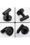 Four-piece black screw-fixed wall hook set, bathroom coat hook, bathroom towel hook, kitchen hook and clothespin, suitable for home use. - 5