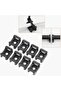 150 black cable tie holders with cable tie bases for cable management, measuring 23mm x 16mm. - 4