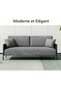 A set of 4 black metal furniture legs, 15 cm long, with a silent, non-slip base to protect the floor. - 2