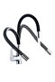 Kitchen sink faucet with flexible spout, 360° rotating flexible kitchen faucet, black.