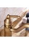 Bathroom faucet with a unique retro-style countertop handle, hot and cold water mixing faucet. - 3