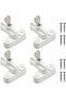 Four-piece child safety window lock set - with key - white