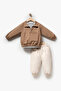 Boys' Half-Zip Sweatshirt, Striped T-Shirt and Jogger Pants 3-Piece Set 9112 Spr - 5