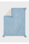Double-Sided Fleece Fur Pompom Baby Kids Blanket 9143