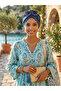 Cotton Crinkled Navy Blue Draped Front with Agraf Detail Stylish and Comfortable Hijab Bonnet - 7