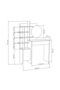 Mup Modern Dressing Table - 35 x 151 x 105 CM - Beige - M.MA.13649.6 - 3