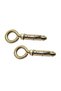 Heavy-Duty Eye Bolt Anchors, Zinc-Plated Steel, CLOSED HOOK (Pack-Of 2, 12mm)