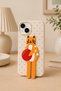 iPhone 13-14 Compatible Soft Touch Silicone Phone Case with Stand and 3D Cat Figure - 7