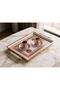 Digital Printed Glass Serving Tray – Motifed, with Metal Handles 46X28 cm - 2