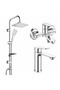 E.C.A Fast Bathroom + Sink Faucet Tema 53242 Rain Carismo Shower System