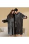 Wearable Blankets for Women and Man Plus Size Bathrobe Home Robe Plush Fleece for Sleepwear Pajamas Bathroom Shower Comfort Home Use - 2