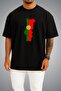 Oversize Portugal Flag and Map Chest Printed Unisex T-Shirt
