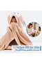 منشفة استحمام بغطاء للرأس من الألياف الدقيقة فائقة الامتصاص، سريعة الجفاف، سميكة وناعمة، مناسبة للشاطئ وحمام السباحة - 5