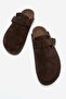 Verdolli Men's Genuine Leather Slippers Brown Suede - 4