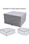 Rectangular Oxford cloth waterproof and dustproof garden table cover, grey, 86 x 86 x 36 cm - 2