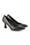 Women's Classic Heeled Shoes Goblet Heel Pointed Toe Matte Leather Slip-On L068.1109 - 3