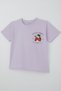 Girl's Short Sleeve T-Shirt with Strawberry Garden Back Print Detail, Ages 9-14, Lilac - 3